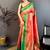 Women's red soft silk banarasi saree with unstitched blouse