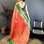 Women's red soft silk banarasi saree with unstitched blouse
