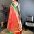 Women's red & pink soft silk banarasi saree with unstitched blouse