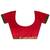 Women's red & pink soft silk banarasi saree with unstitched blouse