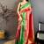Women's red & purple soft silk banarasi saree with unstitched blouse