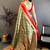 Women's green & red soft silk banarasi saree with unstitched blouse