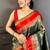 Women's green & red soft silk banarasi saree with unstitched blouse