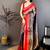 Women's green & purple soft silk banarasi saree with unstitched blouse