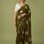 Mehndi floral chiffon ethnic saree