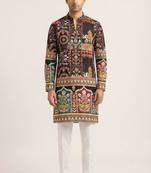 V neck printed kurta for men |navratri kurta