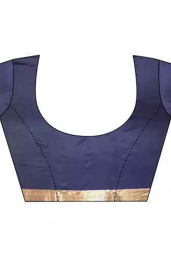 women's green & purple soft silk blend saree with unstitched blouse