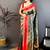 Women's sea green soft silk banarasi saree with unstitched blouse