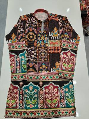 V neck printed kurta for men |navratri kurta 2