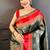 Women's sea green soft silk banarasi saree with unstitched blouse