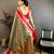 Women's sea green soft silk banarasi saree with unstitched blouse