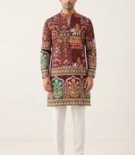 V neck printed kurta for men |navratri kurta
