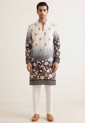V neck printed kurta for men |navratri kurta 1