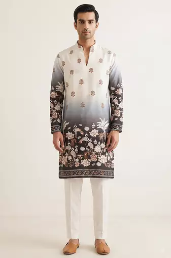 V neck printed kurta for men |navratri kurta