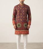 V neck printed kurta for men |navratri kurta