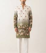 V neck printed kurta for men |navratri kurta