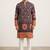 V neck daman printed kurta for men |navratri kurta