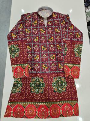 V neck printed kurta for men |navratri kurta 2