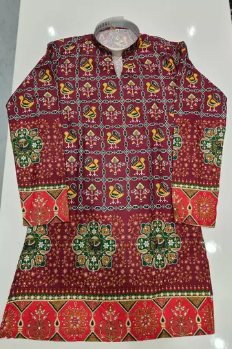 V neck printed kurta for men |navratri kurta