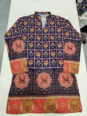 V neck daman printed kurta for men |navratri kurta 2