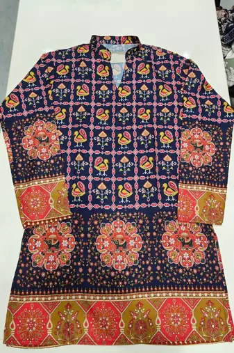 V neck daman printed kurta for men |navratri kurta
