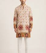 V neck printed kurta for men |navratri kurta