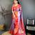 Women's purple & red soft silk banarasi saree with unstitched blouse
