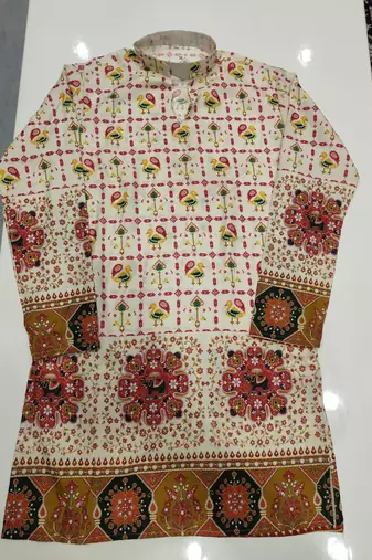 V neck printed kurta for men |navratri kurta