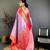 Women's purple & red soft silk banarasi saree with unstitched blouse