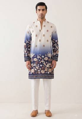 V neck printed kurta for men |navratri kurta 1