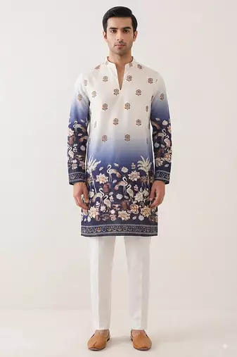 V neck printed kurta for men |navratri kurta