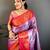 Women's purple & red soft silk banarasi saree with unstitched blouse