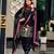 black color embroidery and sequin work faux georgette kurti dhoti set