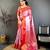 Women's pink & red soft silk banarasi saree with unstitched blouse