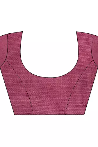 women's pink & red soft silk blend saree with unstitched blouse