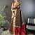 Women's brown cotton silk banarasi saree with unstitched blouse