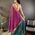 Women's purple cotton silk banarasi saree with unstitched blouse