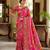 Women's rani chinnon partywear saree with unstitched blouse