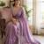 Women's purple silk partywear saree with unstitched blouse