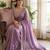 Women's purple silk partywear saree with unstitched blouse