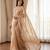 Women's rust silk partywear saree with unstitched blouse