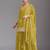 Mustard chinon semi stitched suit with embroidery & sequence work