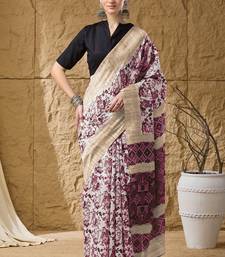 Geometric print cotton silk regular saree