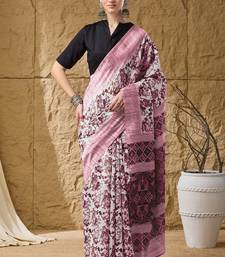 Geometric print cotton silk regular saree