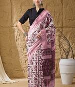Geometric print cotton silk regular saree