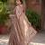 Women's misti satin silk partywear saree with unstitched blouse