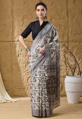 Geometric print cotton silk regular saree 1