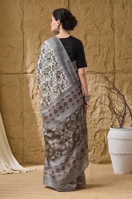 Geometric print cotton silk regular saree 2