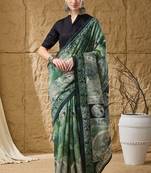Kalamkari print cotton silk regular saree
