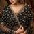 Women's black net partywear saree with unstitched blouse